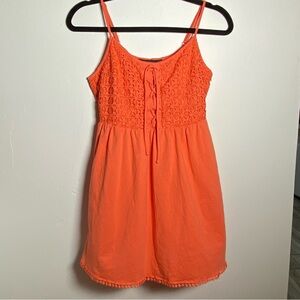 Topshop PETITE Vibrant Orange Babydoll Top
